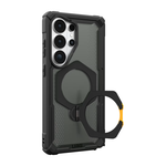 Защитный прозрачный чехол MagSafe с подставкой UAG Plasma XTE 360 для Samsung Galaxy S26 Ultra Полупрозрачный композитный гибридный чехол со встроенной вращаемой подставкой-держателем и высоким уровнем защиты при падении