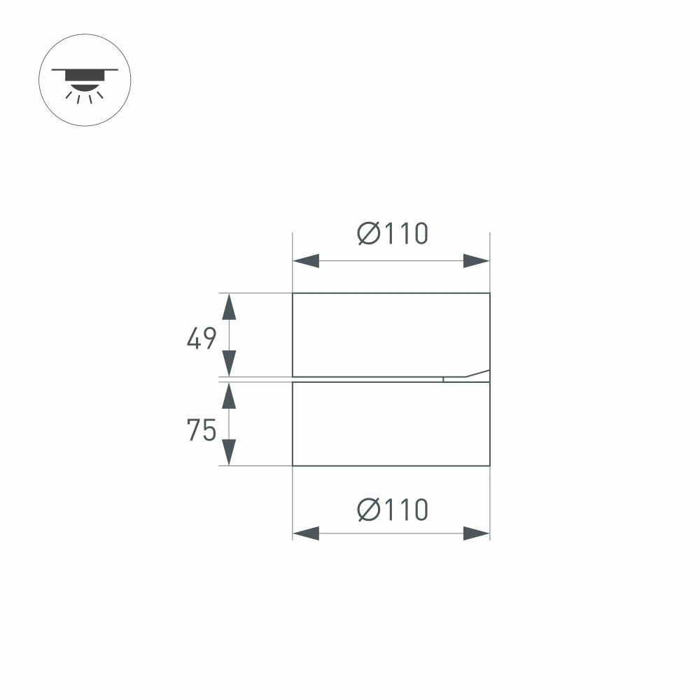 Светильник SP-RONDO-FLAP-R110-25W Day4000 (WH, 110 deg) (Arlight, IP40 Металл, 3 года) 028160