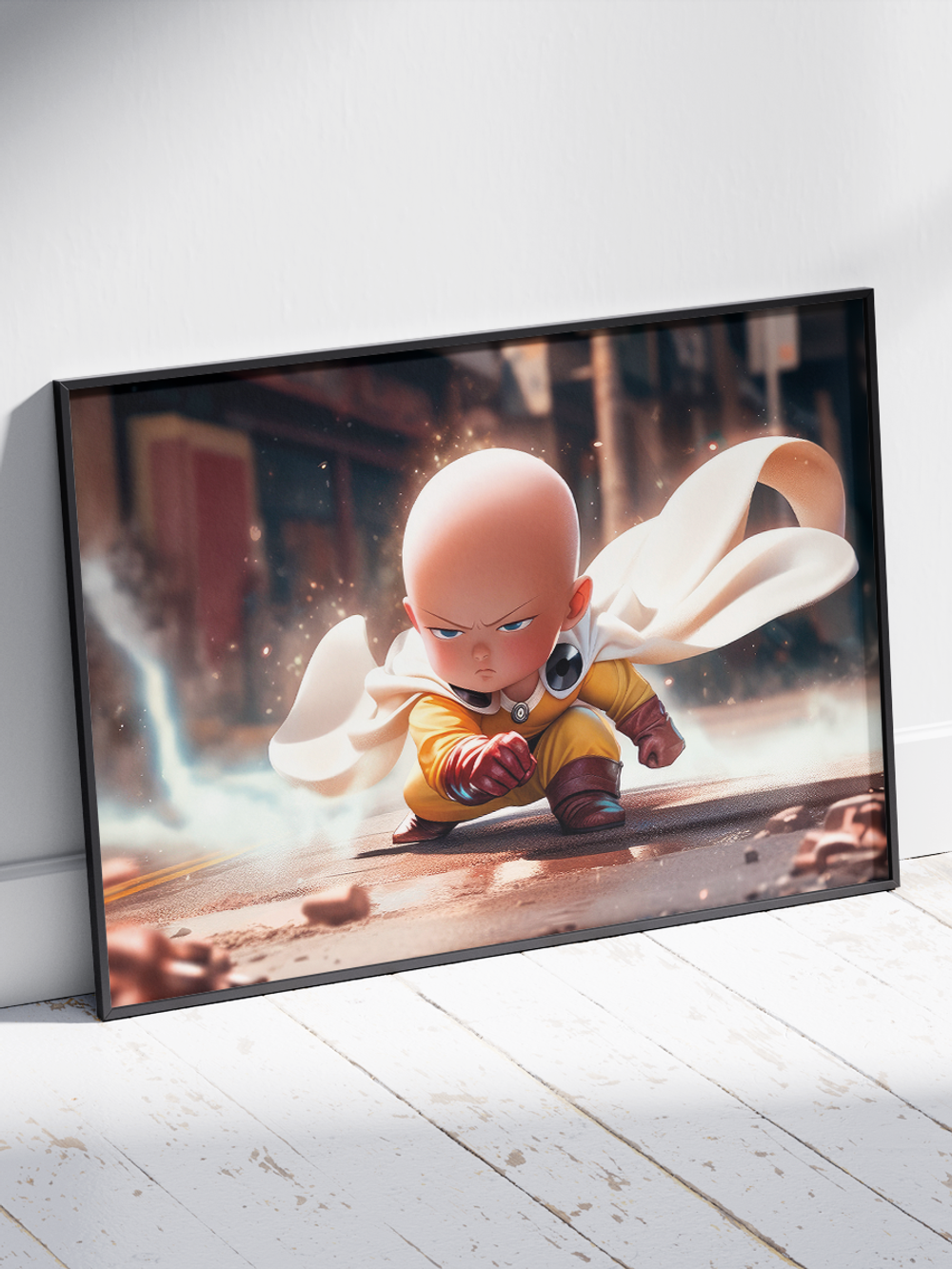 Постер плакат Сайтама Чиби One Punch Man Ванпанчмен
