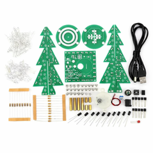 Набор для самостоятельной сборки и пайки (конструктор) Вращающаяся новогодняя / рождественская елка