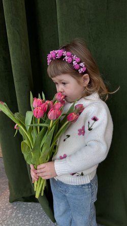 Кардиган с цветами детский