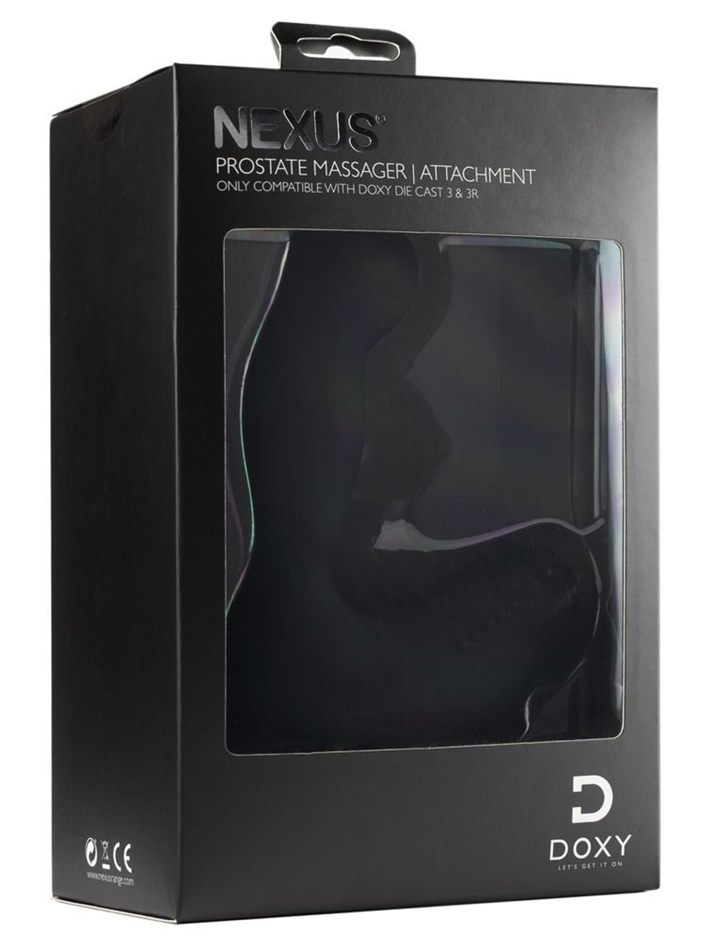 Черная насадка на вибратор Doxy для массажа простаты Prostate Massager