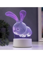 Светильник «Кролик» LED RGB от сети 9.5×14×19 см RISALUX