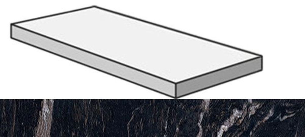 Угловая ступень SENSI GEMS ANG.TOP SX  TITAN.BLACK RET левая (PF60005671)