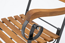 Стул из акации ЛАТА складной с подлокотниками