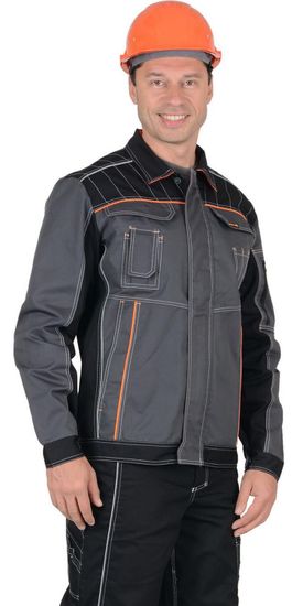 Куртка "Сириус-Престиж" (т.серый/оранжевый)