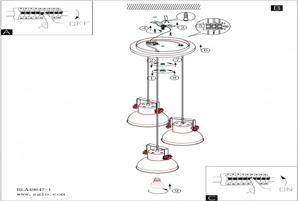 Подвесной светильник Eglo Barnstaple 49647