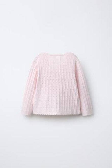 ZARA АЖУРНЫЙ ДЖЕМПЕР, ЦВЕТ РОЗОВОГО ДЕРЕВА