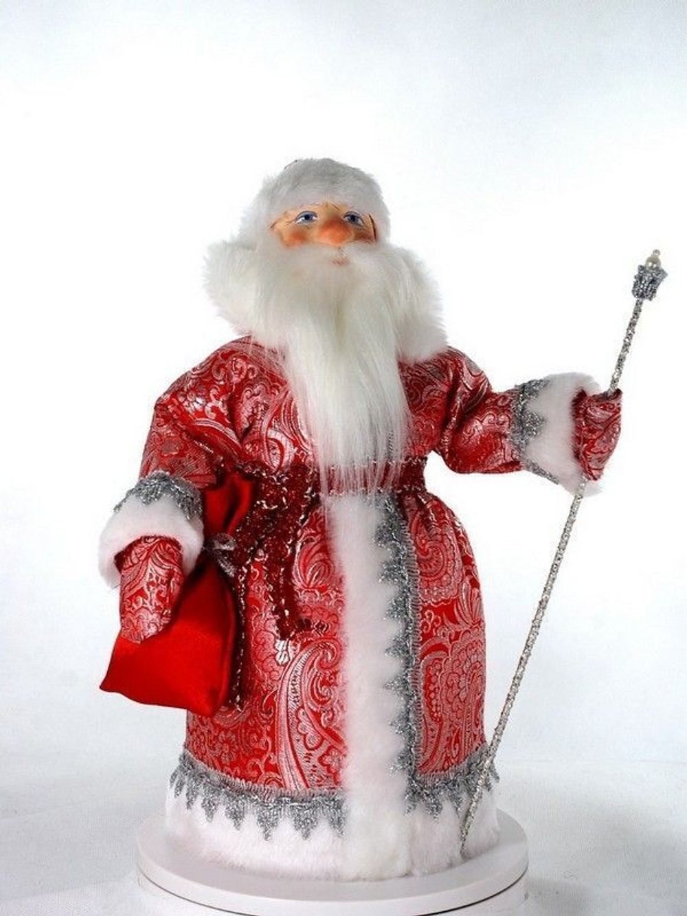 Дед Мороз под елку, фарфоровая кукла Дедушка Мороз