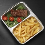 Алюминиевая форма L-край двухсекционная - 227 х 177 х 30 мм, 840 мл (50шт)