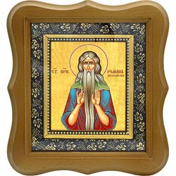 Роман Антиохийский (Сирийский) преподобный отшельник. Икона на холсте.