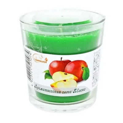 Свеча ароматическая в стакане 'Яблоко'
