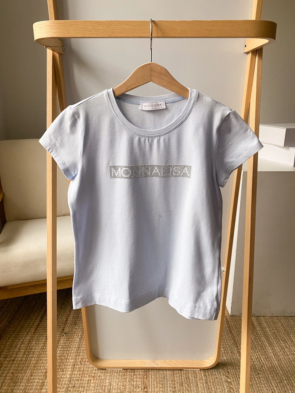 Хлопковая футболка Monnalisa, 128