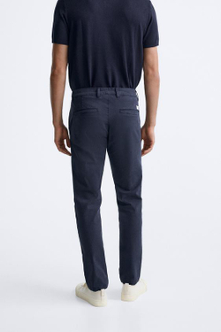 ZARA БРЮКИ ЧИНОС SKINNY FIT, МОРСКОЙ СИНИЙ