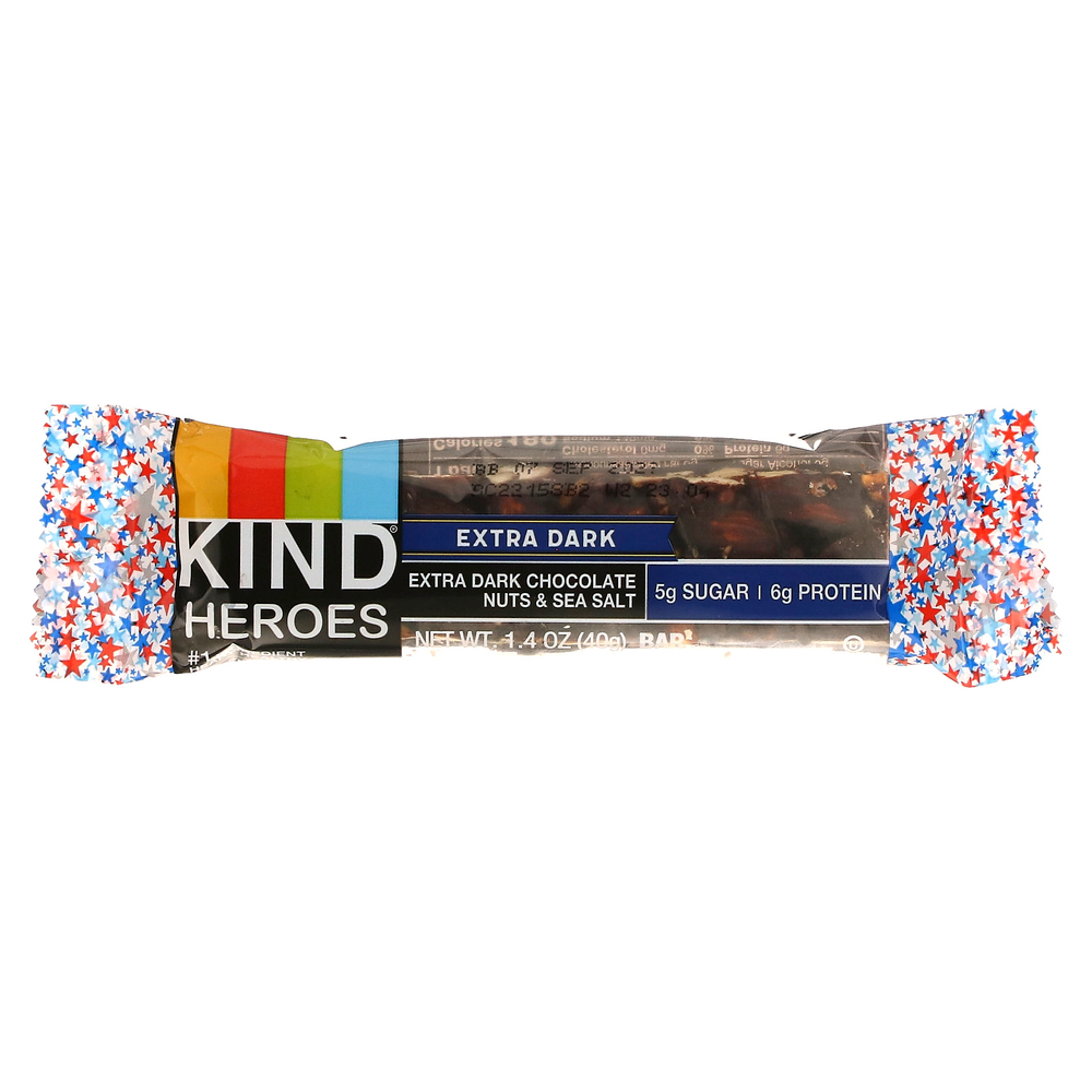 KIND Bars, Экстрачерный шоколад, орехи и морская соль, 12 батончиков по 40 г (1,4 унции)