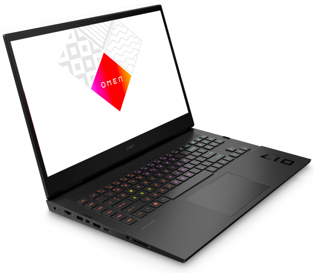 Ноутбук HP Omen 17-ck0045ur 17.3"(2560x1440 IPS 165Hz)/Intel Core i7 11800H(2.3Ghz)/16384Mb/1024PCISSDGb/noDVD/Ext:GeForce RTX 3080(16384Mb)/Cam/BT/WiFi/83WHr/war 1y/Shadow Black/Win 4E1C7EA
