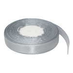 Лента атласная 12 мм. серебристая