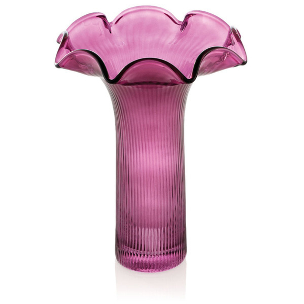 Ваза IVV Плиссе 32см фуксия