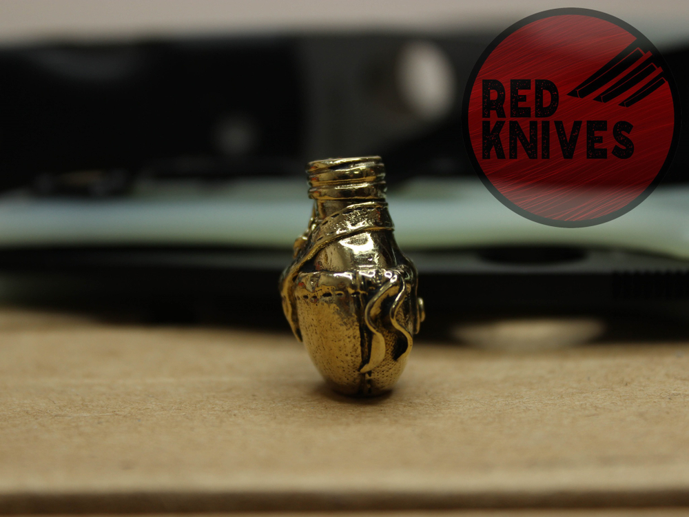 Бусина темлячная "Фляга", латунь