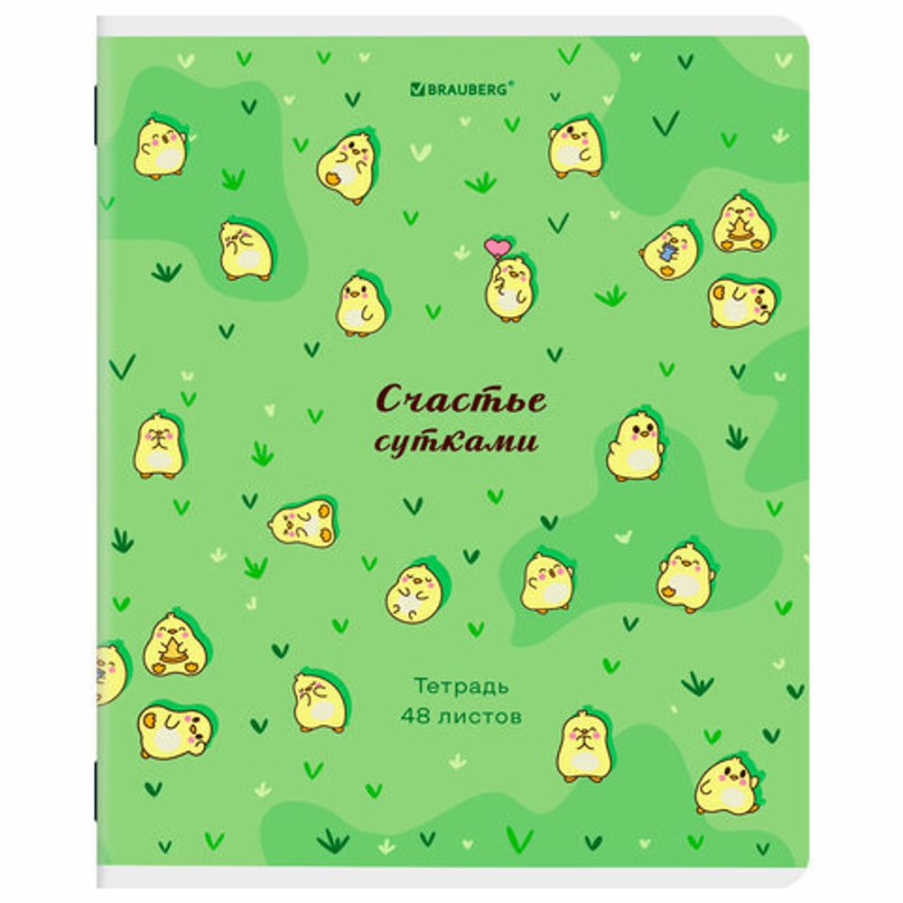 Тетрадь А5, 48 л., BRAUBERG, скоба, клетка, TWIN-лак, "КУРЛЫК И ВСЕ ВСЕ ВСЕ", (микс в ПУ), 405338