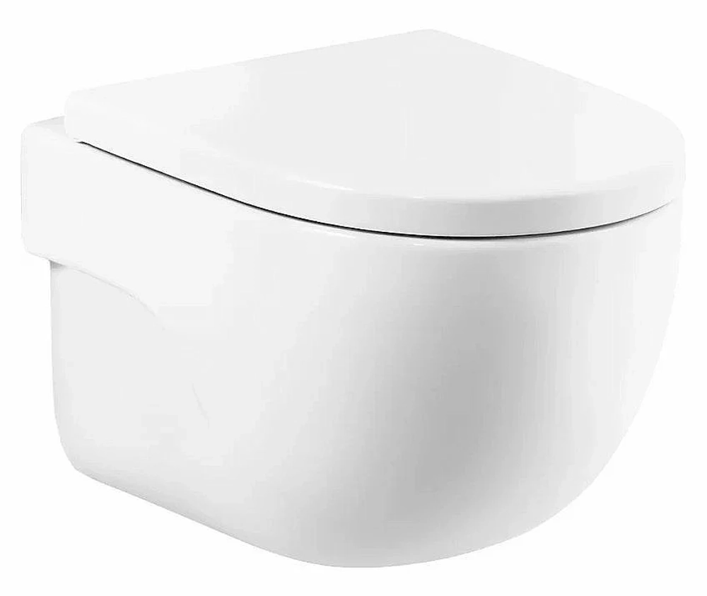 Унитаз подвесной Roca Meridian 893104990 безободковый, с инсталляцией, с крышкой микролифт