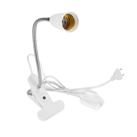 TLI-280 WHITE E27 PLANT Светильник настольный для фитоламп. На прищепке. Цоколь E27. Белый. ТМ ФитоЛето