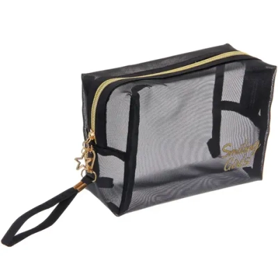 Косметичка прямоугольная «ЭЙФОРИЯ», цвет черный, 18*9*12см