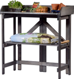 Садовый стол деревянный для сада и дачи с цинковой столешницей, для пересадки растений и цветов