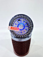 HT-926-2 / Пепельница-стакан "Часы" хром, коричневый (с подсветкой) HT-926-2 (1 шт.) =