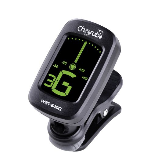 Тюнер цифровой на прищепке гитарный Cherub WST-640G
