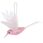 Украшение новогоднее «Колибри» 2,5*7*13 см, Розовый