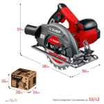 Циркулярная пила ЗУБР, диск 165 мм, 90 -55 мм , 45- 35мм, 1300 Вт,