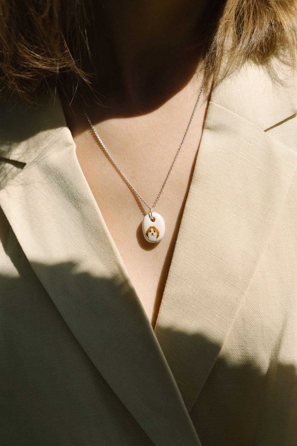 Кулон Собака, керамика