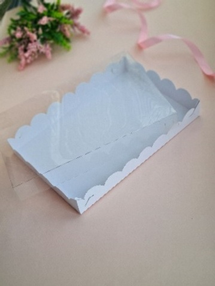 Коробка для пряников и печенья с пластиковой крышкой 22х15х3 см