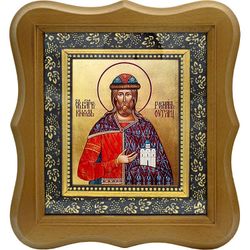 Роман Угличский Святой Благоверный князь. Икона на холсте.