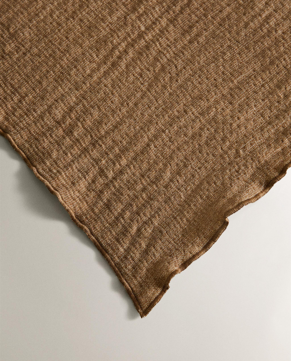 Zara Home плед из хлопка, бежевый