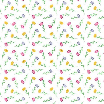 Узор с полевыми цветочками Field Flowers Pattern