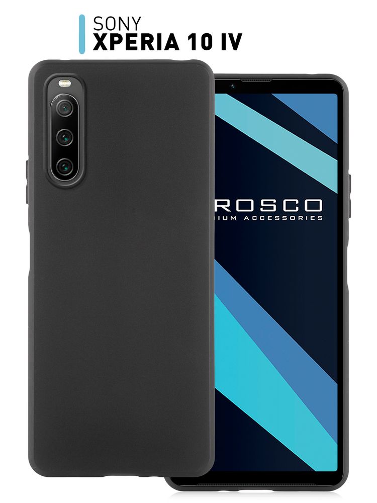 Чехол ROSCO для Sony Xperia 10 IV (арт. 10(IV)-COLOURFUL-BLACK)