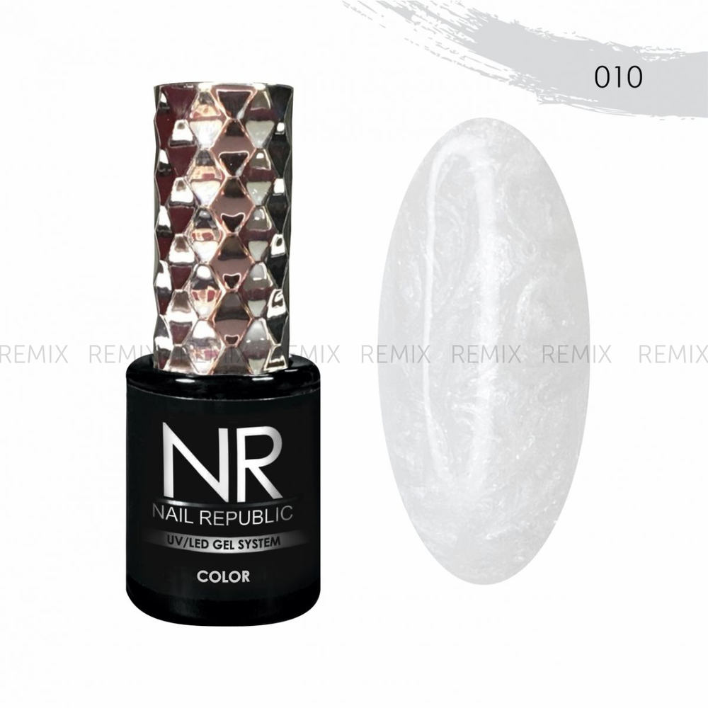 NR-010 Гель-лак, PEARL PRINT Жемчужный (10 мл)