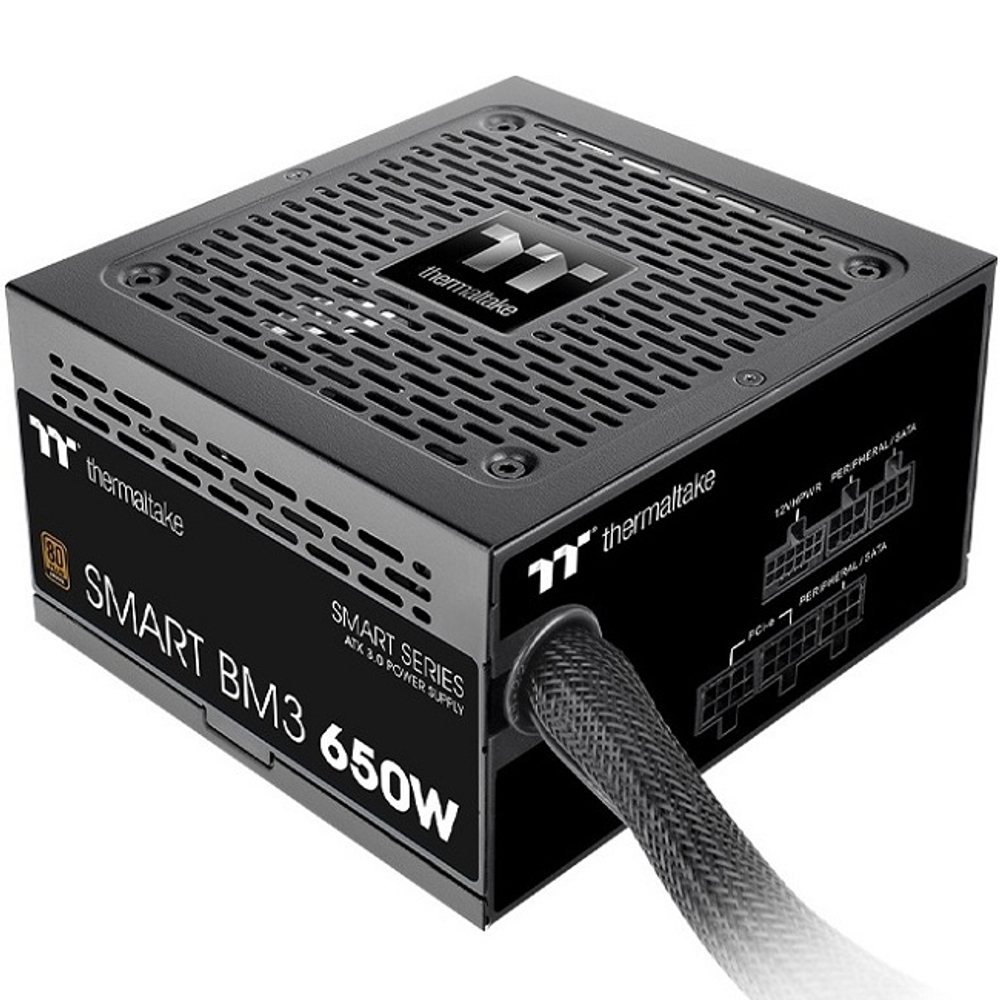 Блок питания Thermaltake 650W Smart BM3, модульный, 120 мм, 80 PLUS Bronze (PS-SPD-0650MNFABE-3)