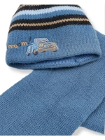 Детская шапка с шарфом для мальчика на весну и осень