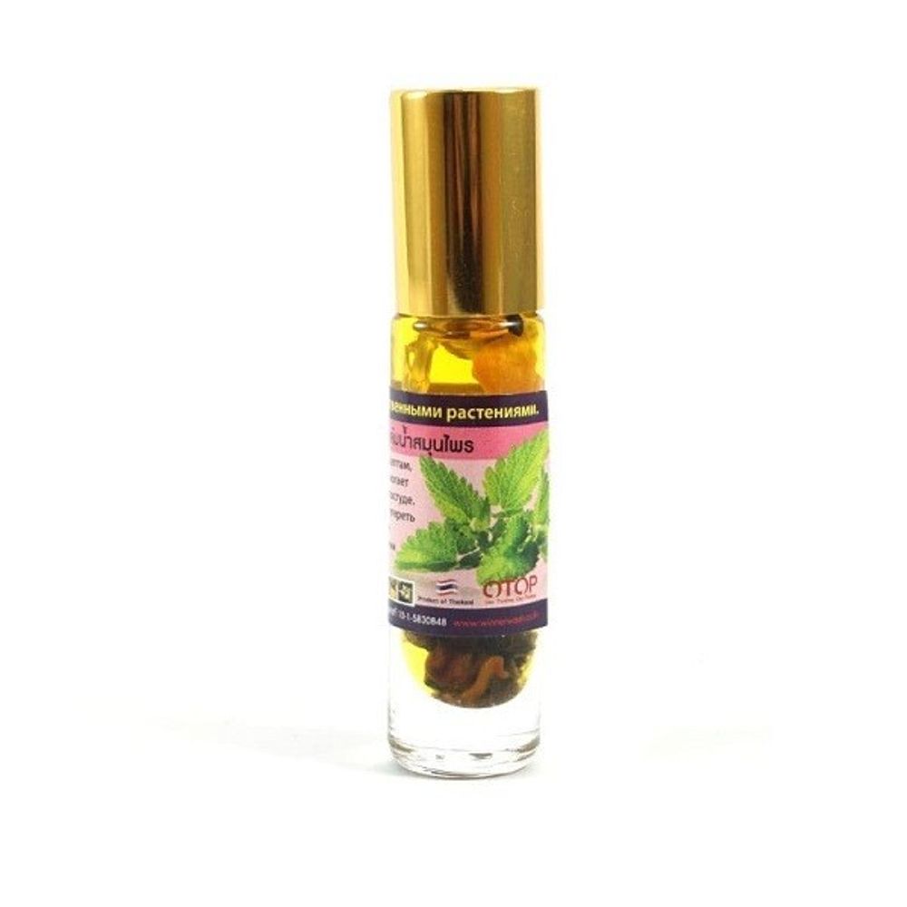 Бальзам - масло Oil Balm With HERB роликовый ингалятор с лекарственными РАСТЕНИЯМИ 10г, новый