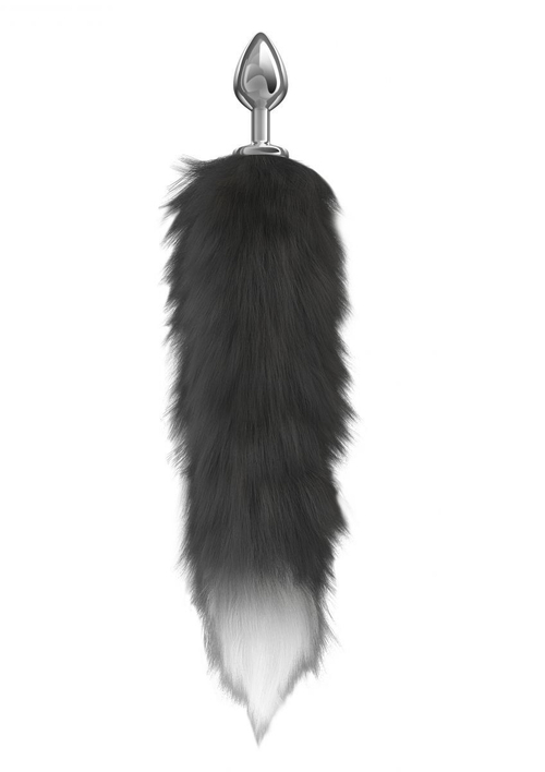 Анальная пробка Lola Games Starlit – с черным хвостом, 8,1 см