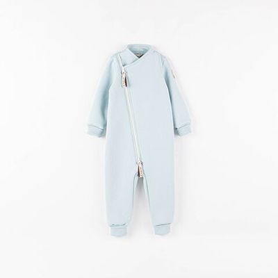 Warm diagonal jumpsuit - Aqua