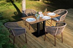 "Каффе Дабл" обеденная группа на 4 персоны, цвет "дуб"