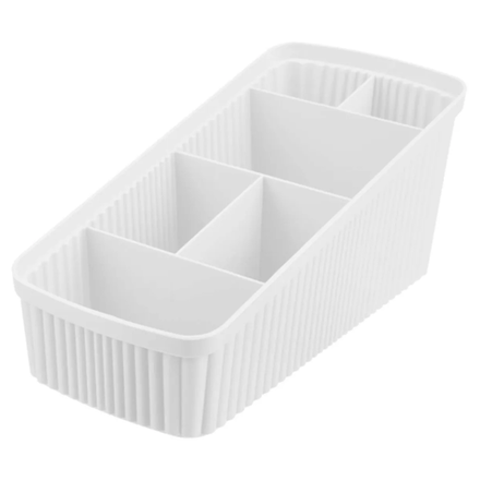 "VELVET" Органайзер для косметики 6 отделений 24x11,7x10,6см, цв.белый