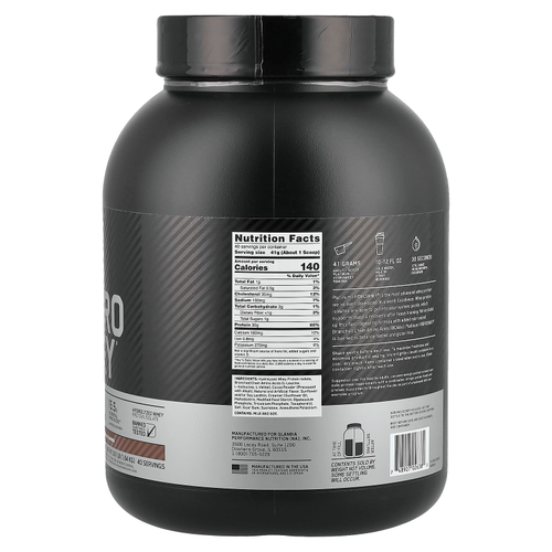 Optimum Nutrition, Platinum Hydro Whey, гидролизованный изолят сывороточного протеина, турбо-шоколад, 1,64 кг (3,61 фунта)