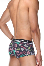 Темно-серые трусы с принтом в виде надписей (Размер: M) (Цвет: темно-серый)