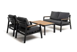 "Камелия" лаунж-зона 4-местная из алюминия, цвет темно-серый