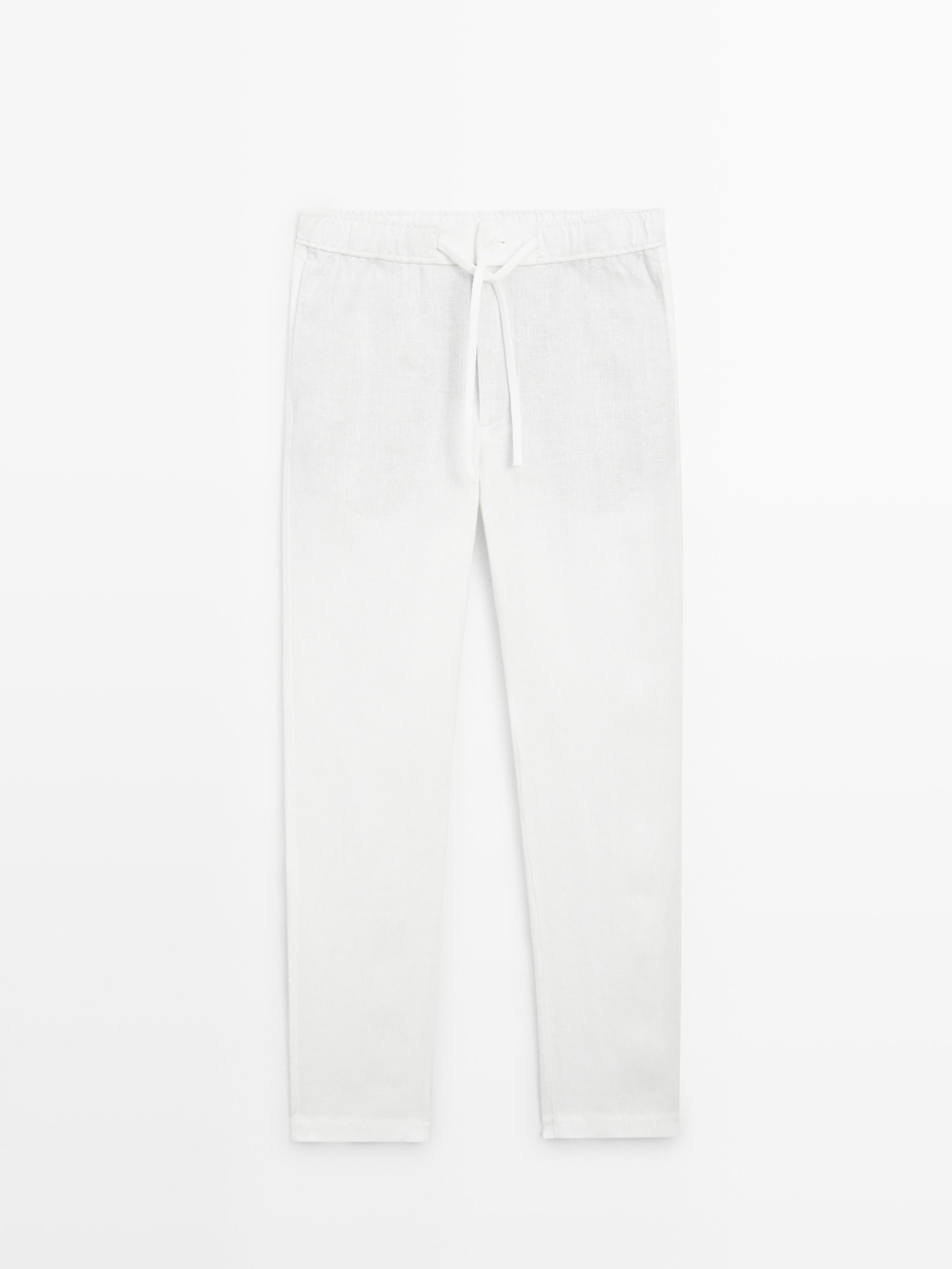 Massimo Dutti Льняные спортивные брюки, белый